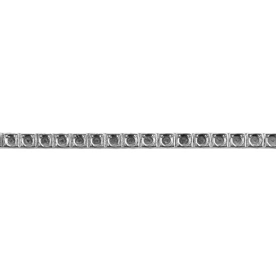 Patterned Wire – Sterling Silver – Dotted Square 18 gauge Dead Soft – 6″ Min Discount