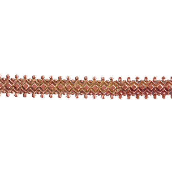 Patterned Wire – Copper – Double Dotted Diamond 20 gauge Dead Soft – 6″ Min Sale