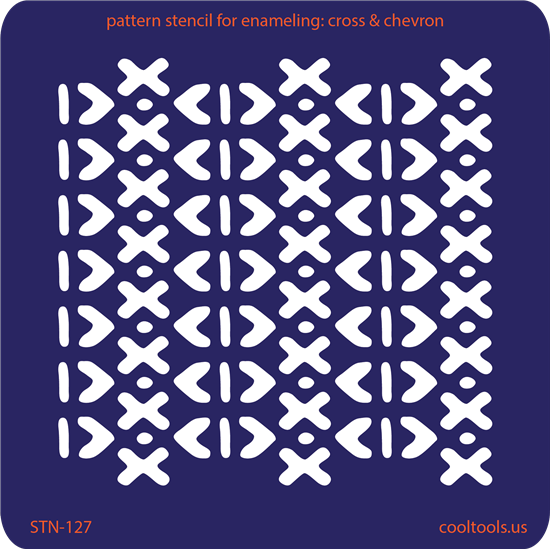 Pattern Stencil for Enameling – Cross & Chevron Discount
