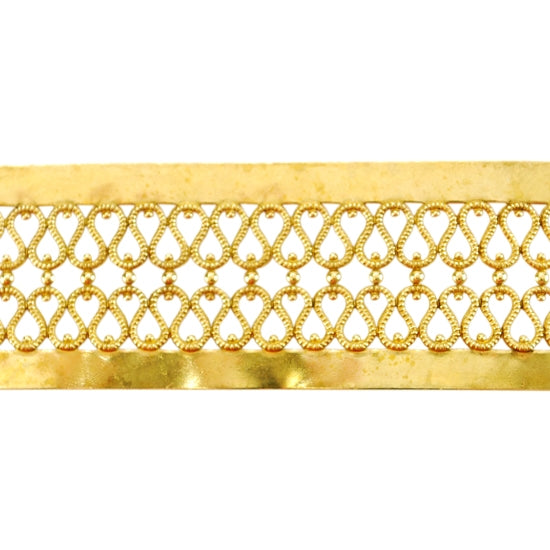 Patterned Wire – Brass – Double Serpentine Hammered with Edging 22 gauge Dead Soft – 6″ Min Supply