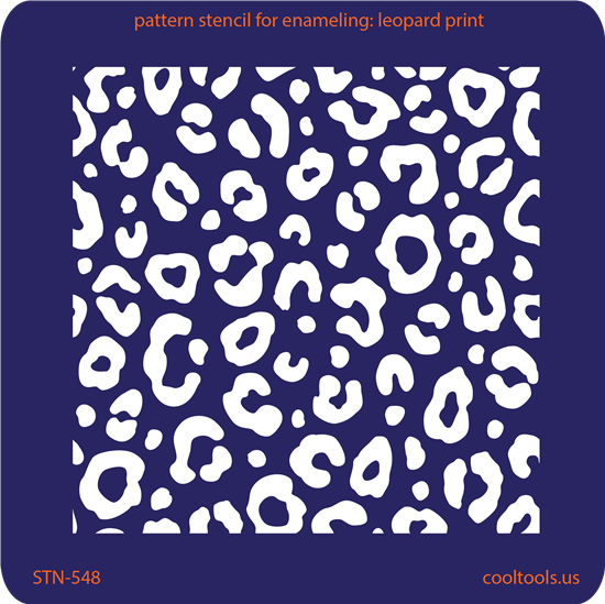 Pattern Stencil for Enameling – Leopard Print Online now