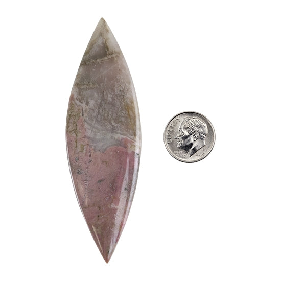 Rhodonite Gemstone – Freeform Cabochon 27mm x 87mm – Pkg/1 on Sale