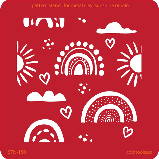 Pattern Stencil for Metal Clay – Sunshine or Rain Supply
