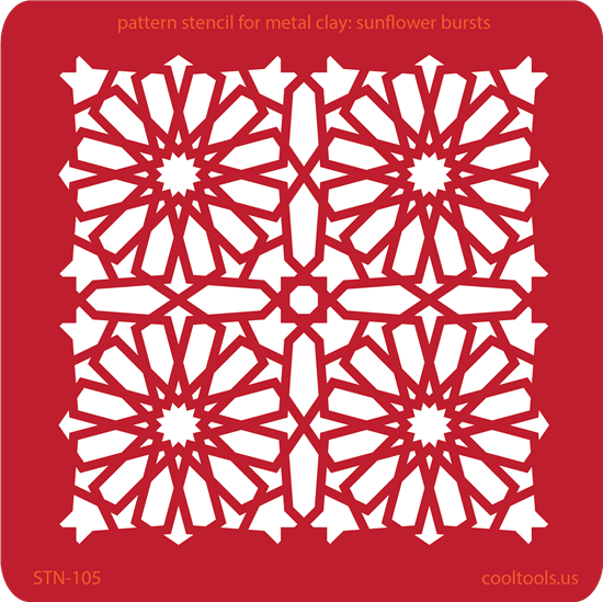 Pattern Stencil for Metal Clay – Sunflower Bursts Online Hot Sale