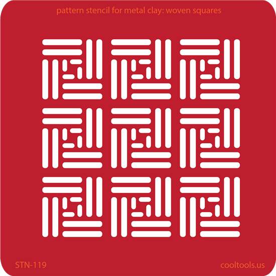 Pattern Stencil for Metal Clay – Woven Squares Online Sale