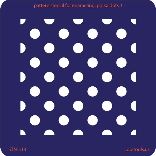 Pattern Stencil for Enameling – Polka Dots 1 Sale