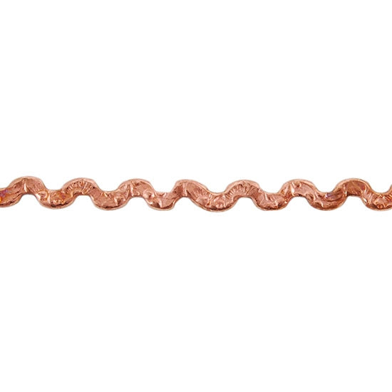 Patterned Wire – Copper – Floral Wave 16 gauge Dead Soft – 6″ Min Supply