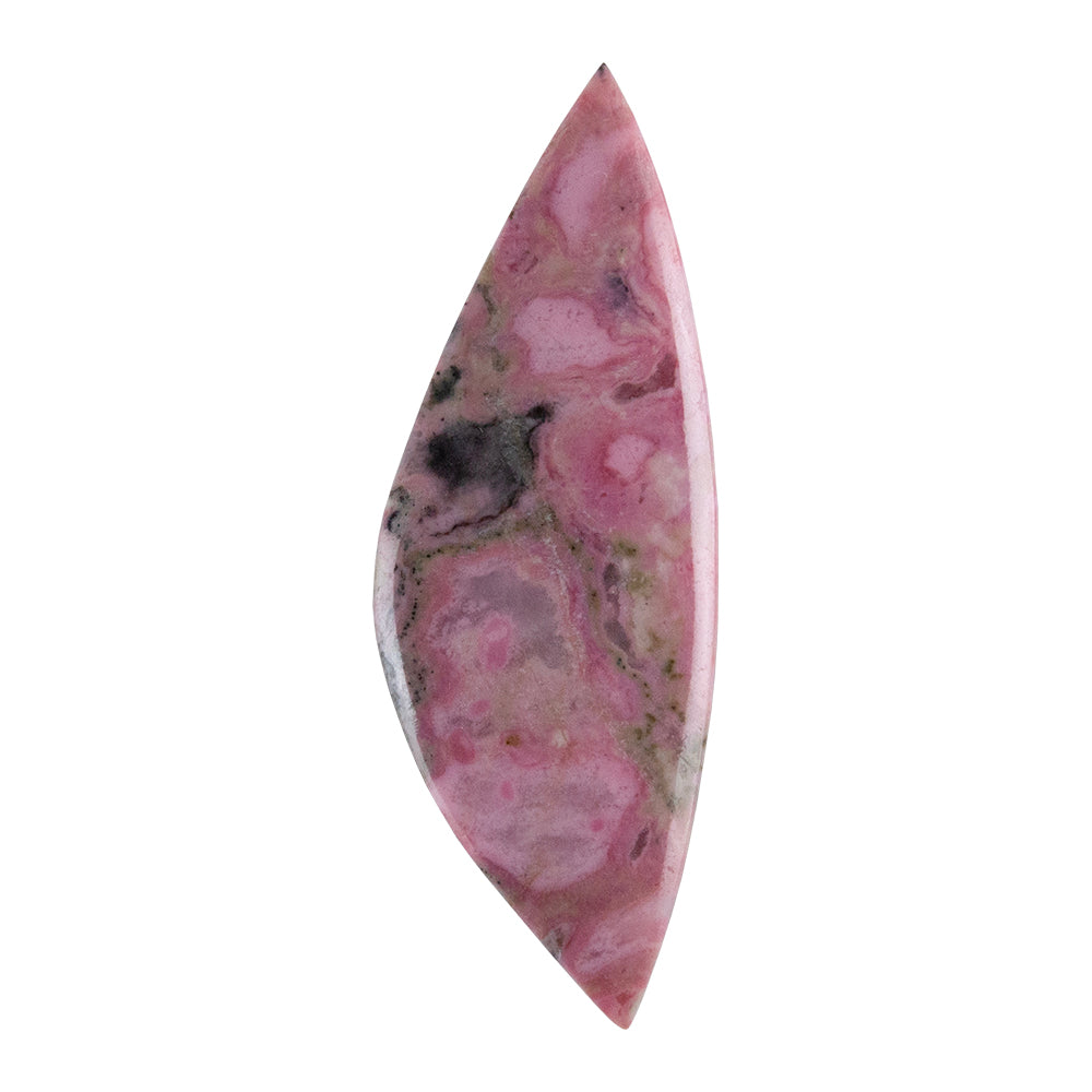 Rhodonite Gemstone – Freeform Cabochon 27mm x 77mm – Pkg/1 Hot on Sale
