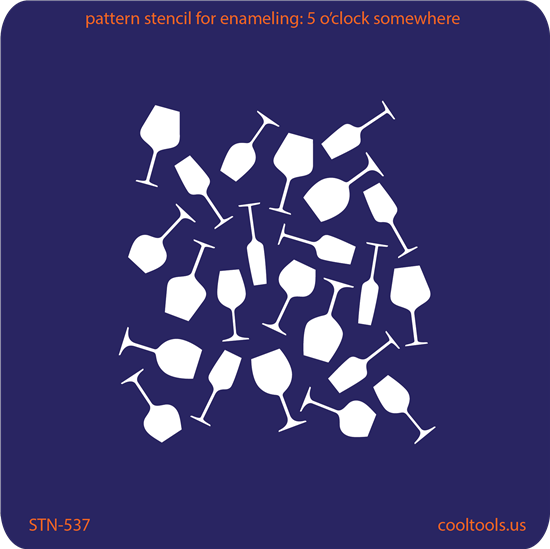 Pattern Stencil for Enameling – 5 O’clock Somewhere Discount