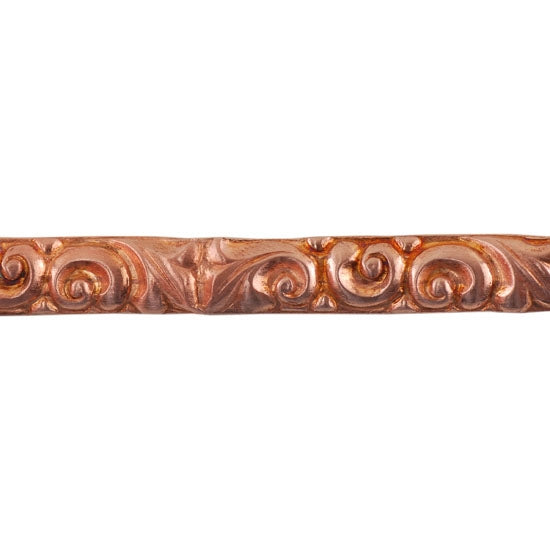 Patterned Wire – Copper – Leaves & Swirls 8 gauge Dead Soft – 6″ Min Sale