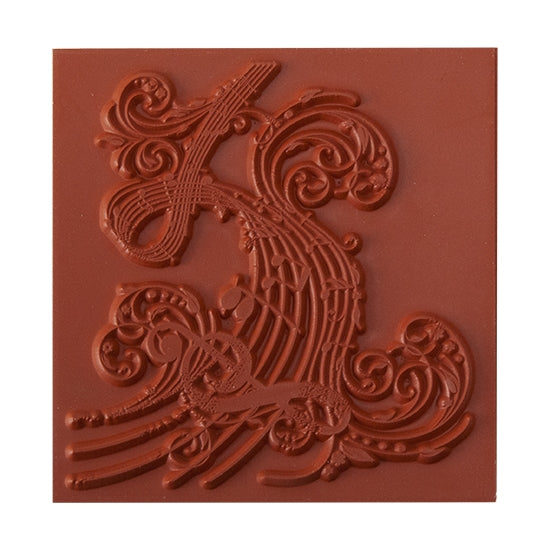 Rubber Enameling Stamp – Music Swirl Supply