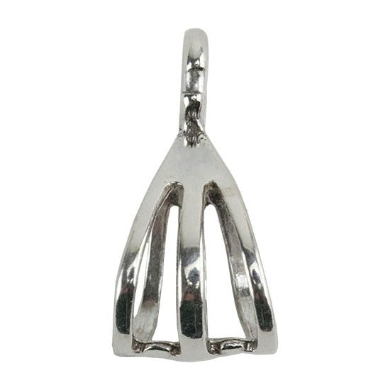 Sterling Silver Triple-Loop Pendant Bail with Open Ring – 13mm x 6.2mm Pkg/2 Hot on Sale