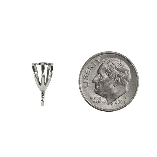 Sterling Silver Triple-Loop Pendant Bail with Open Ring – 13mm x 6.2mm Pkg/2 Hot on Sale