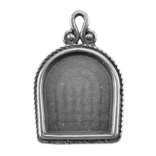 Silver Plate Pendant – Simple Frame Pkg/1 Fashion