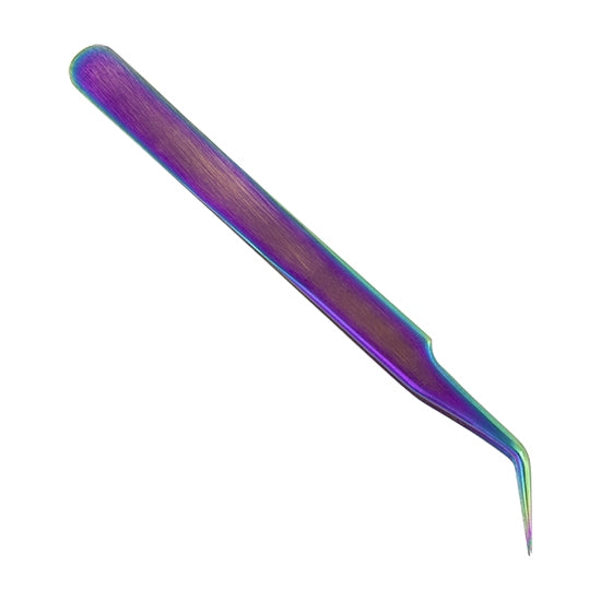 Stainless Steel Precision Beading Tweezers Rainbow Bent Tip Online Hot Sale