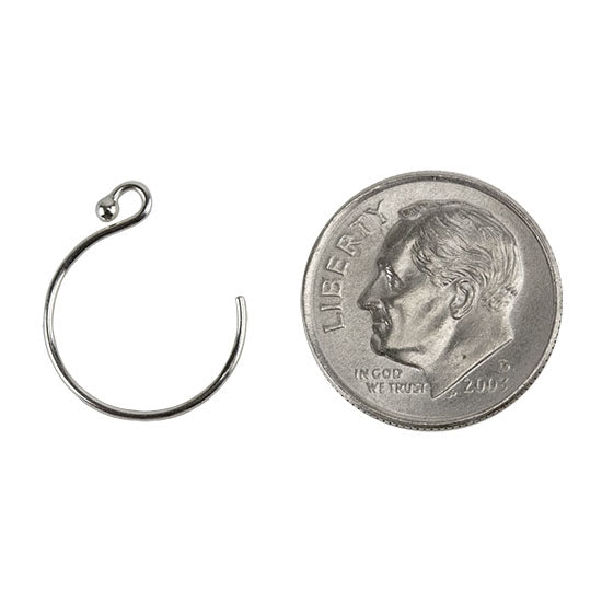 Sterling Silver Earwires – Semi Circle 14mm w/1.5mm Bead – Pkg/4 Online now