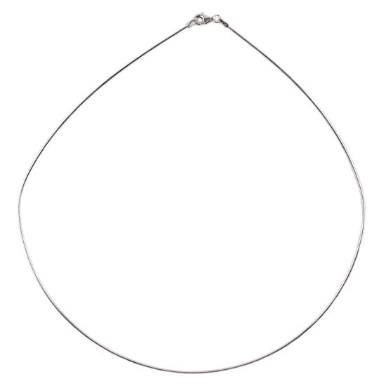 Sterling Silver Antiqued Round Beaded Omega 18″ Online Sale