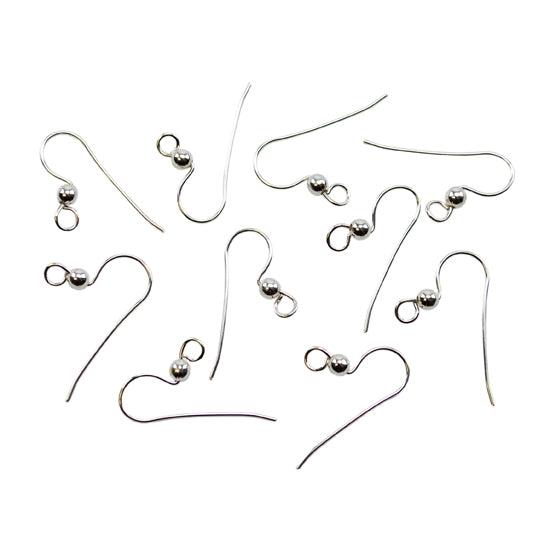 Sterling Silver Earwires – Large Loop & Ball – Pkg/10 Online