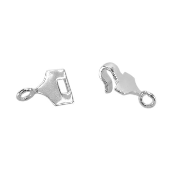 Silver Plate Hook & Eye Clasp – Mini Flat Square – 1 Set Online now