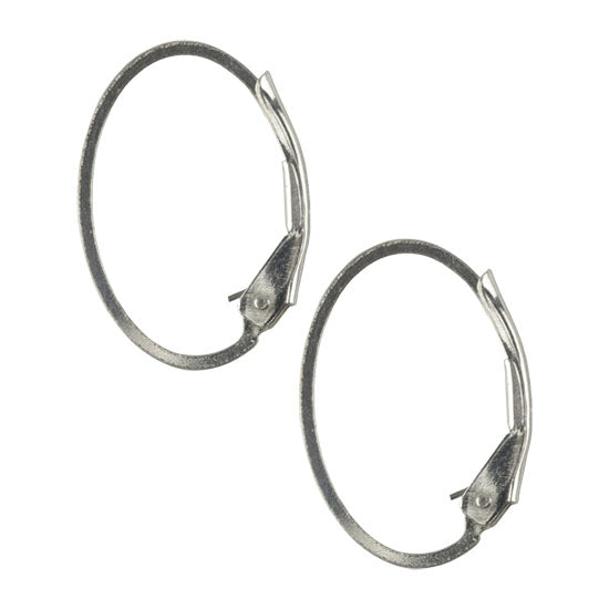 Sterling Silver Earrings – Lever Back Plain Oval – 1 Pair Online now