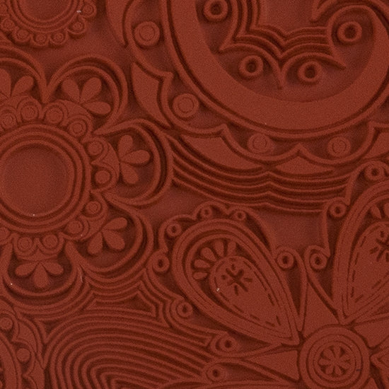 Rubber Enameling Stamp – Festival Woodcut on Sale