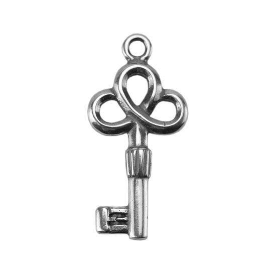 Silver Plate Charm – Key Medium Pkg/1 on Sale