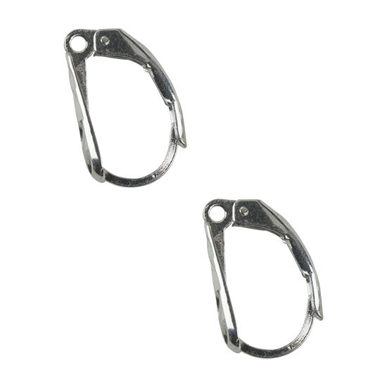 Sterling Silver Earrings – Lever Back w/ Diamond cut Shield and Loop – 1 Pair Online Hot Sale