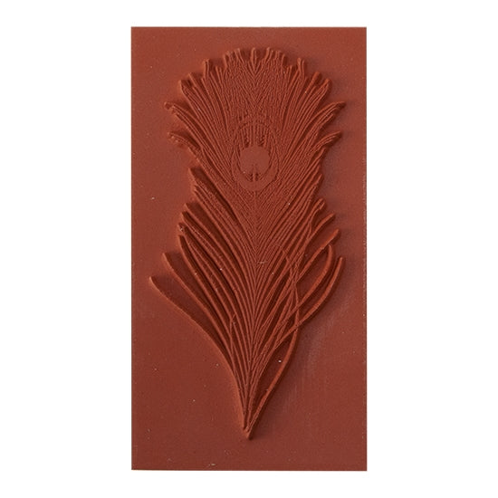 Rubber Enameling Stamp – Peacock Feather Hot on Sale