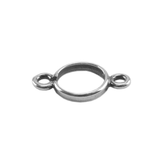 Silver Plate Connector Pinch Setting – Round Hot on Sale