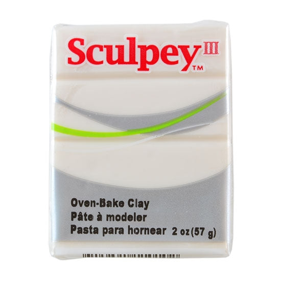 Sculpey III Polymer Clay – Translucent 2 oz block Supply