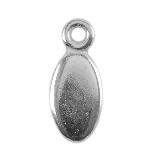 Silver Plate Shape – Oval Pendant – 5mm x 8.5mm Pkg/4 Online