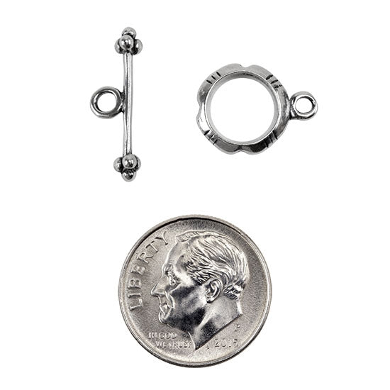 Sterling Silver Fancy Toggle Clasp 11mm – 1 Set Sale