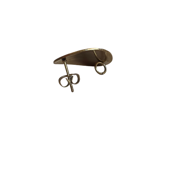 Stainless Steel Stud Earring Finding- Round, Loop – Pkg/4 Discount