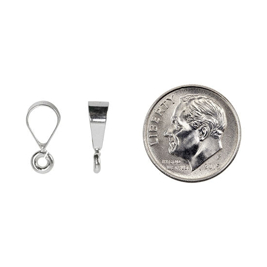 Sterling Silver Bail – 4mm x 8mm – Pkg/2 on Sale