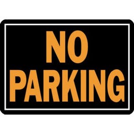 “No Parking” Sign, Hy-Glo Orange/Black Aluminum, 10 x 14-In. Online now