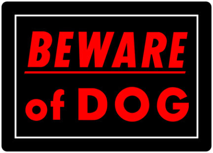 10  X 14  BLACK AND RED BEWARE OF DOG Online Hot Sale