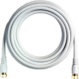 12-Ft. White RG6 Coaxial Cable With “F” Connectors Online now